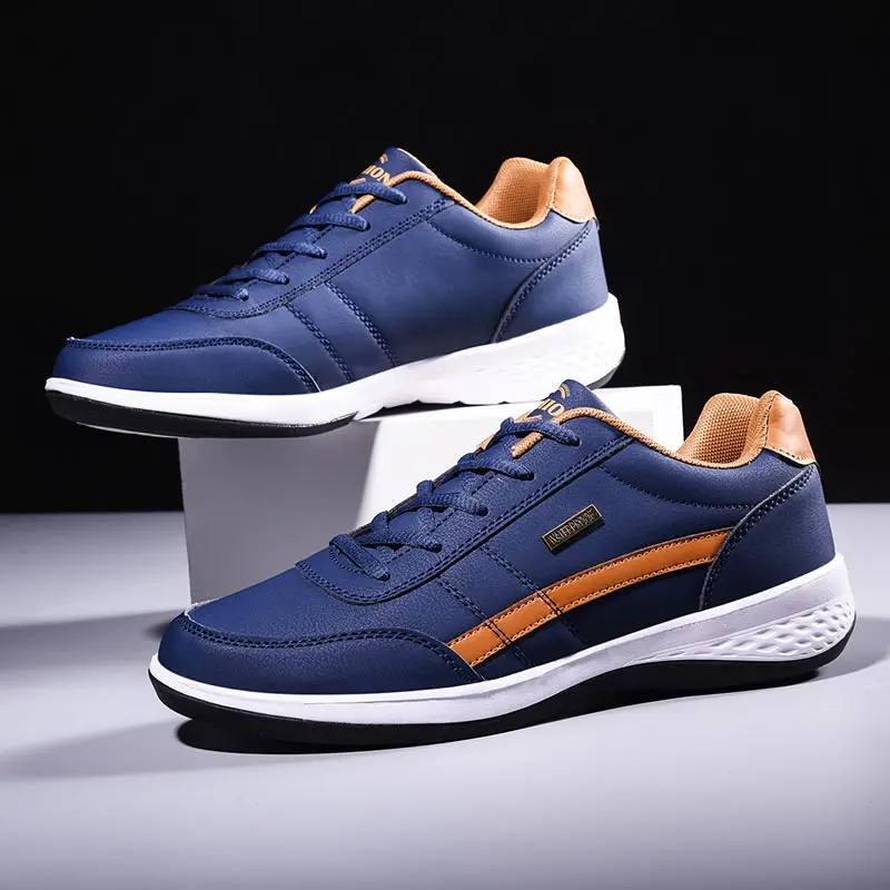 Из искусственной кожи кроссовки для спортивная обувь мужчин мужские синие