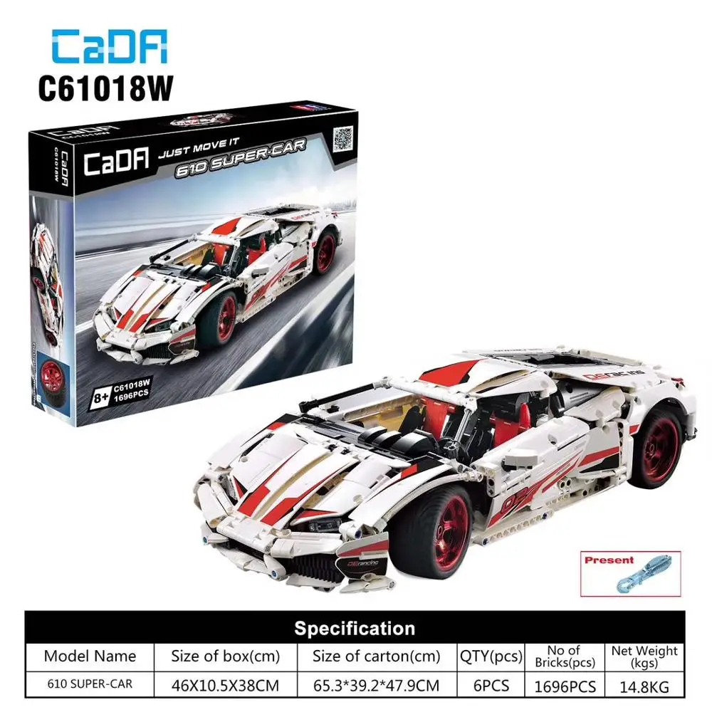 Гоночный автомобиль C61018 RC LP610 конструктор модель MOC с дистанционным управлением