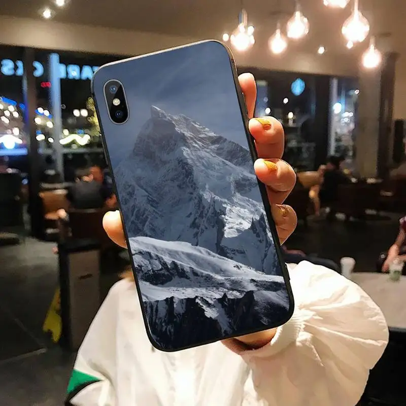 

Black white Mountain Pine Tree Forest pattern high quality Phone Case for iPhone 11 12 pro XS MAX 8 7 6 6S Plus X 5S SE 2020 XR