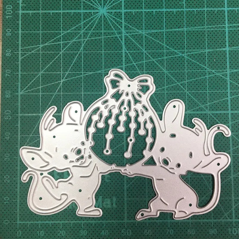 Рождественские животные мышь металлические штампы трафареты для сделай сам