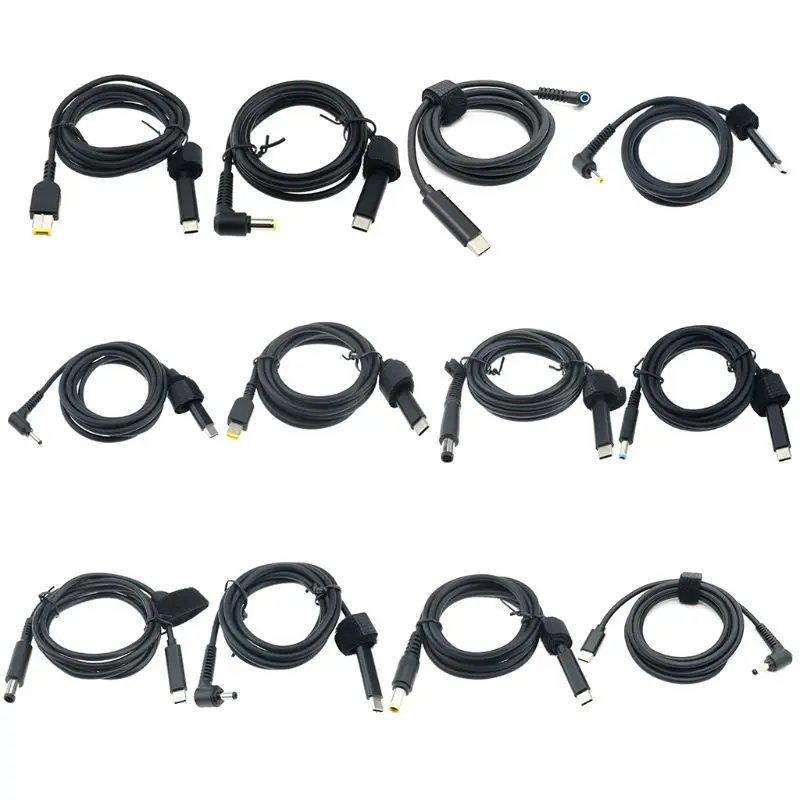 

Кабель для быстрой зарядки от Type-c до PD 4.0x1.35/7.9x5.5/4.0x1.7/5.5x2.5/4.5x3,0 мм PD, Соединительный шнур-адаптер для HP/Lenovo