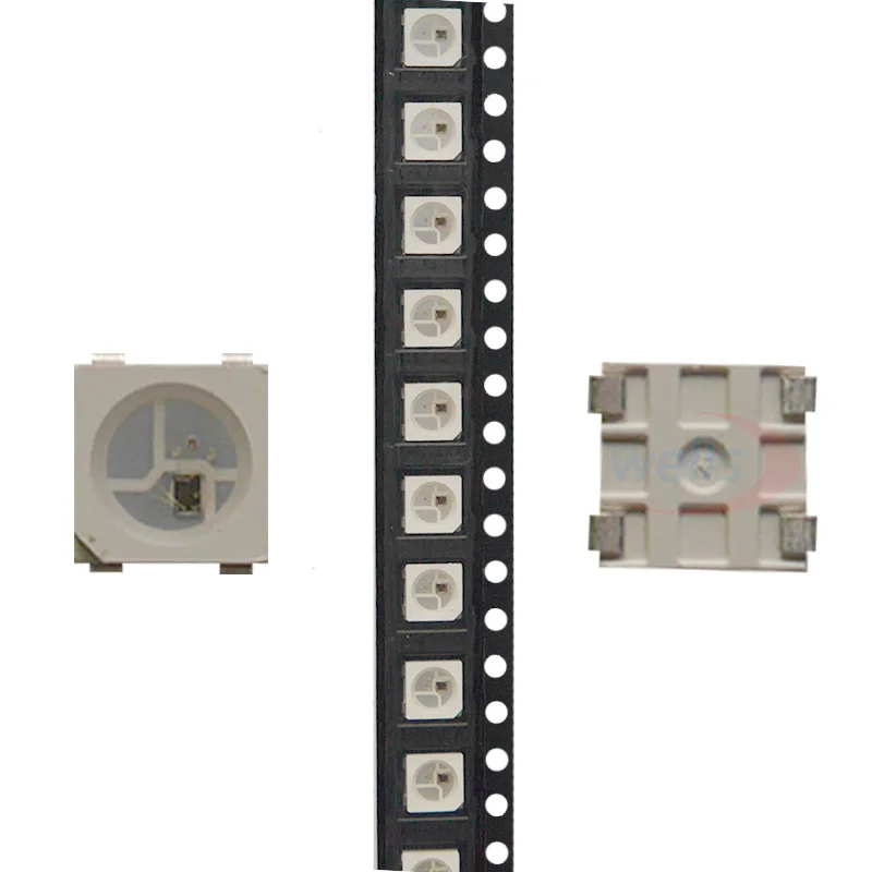 50~1000pcs WS2812B LED Chip 5050 RGB SMD Black/White version WS2812 Individually Addressable Digital DC5V Lamp beads | Лампы и
