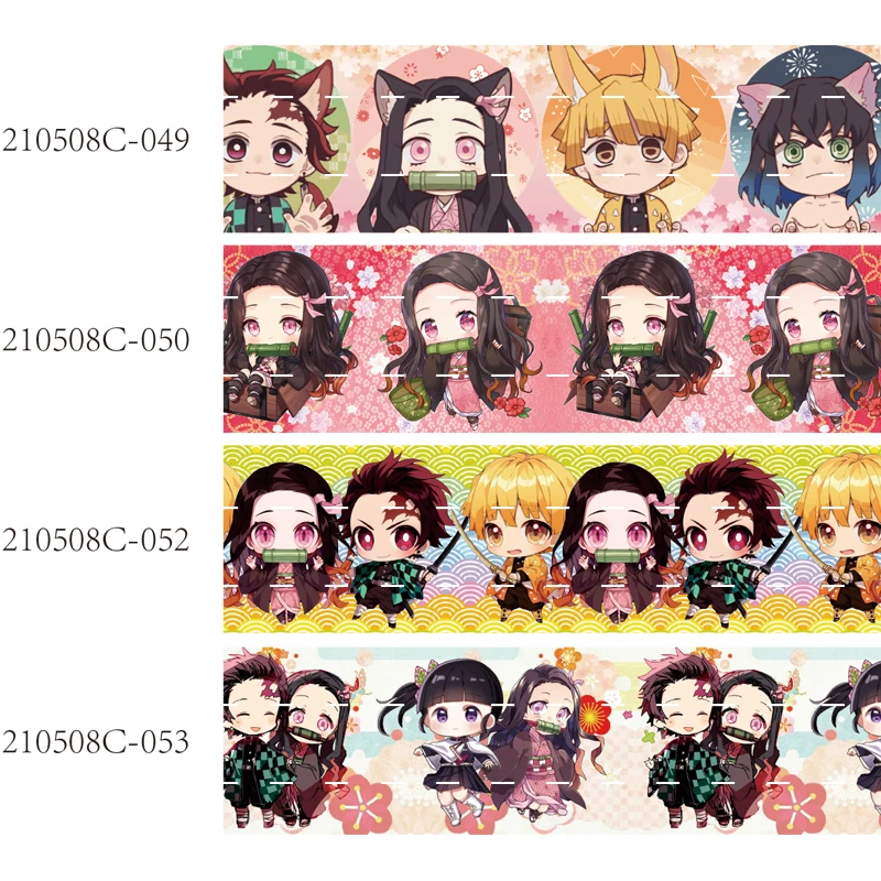 Kimetsu no yaiba лента с рисунком героев японского мультфильма 10 ярдов бант для волос