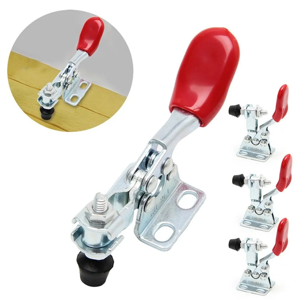 

4pcs GH-201 Horizontal Toggle Clamp Quick-Release Hand Clip Tool For Woodworking