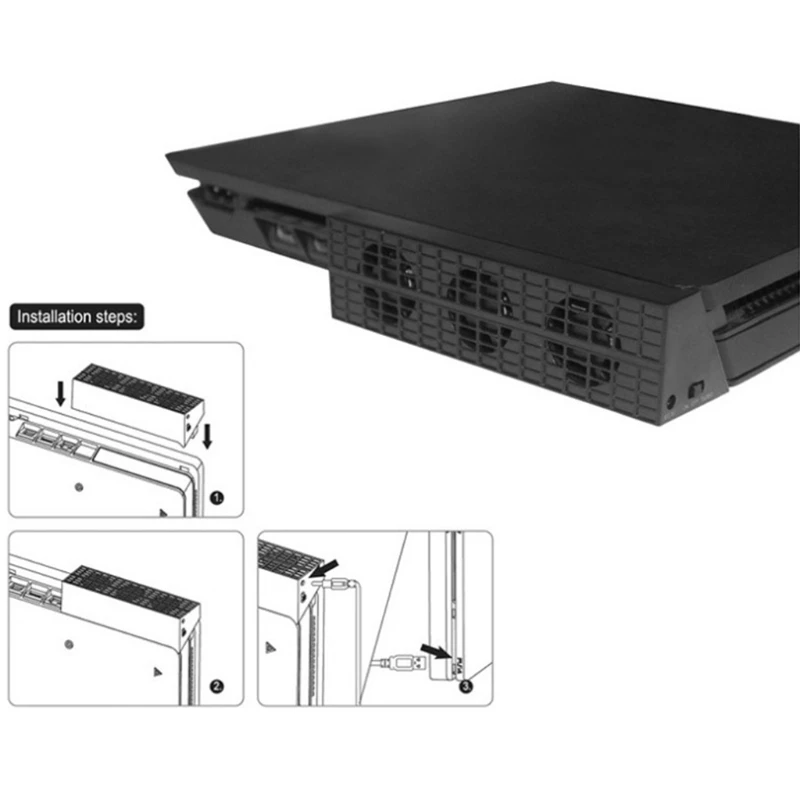 Convenient Fan for PS4 Slim Gaming Cooling with In-Line USB & Hub Expansion Kit Cooler External Accessories J0PB | Электроника