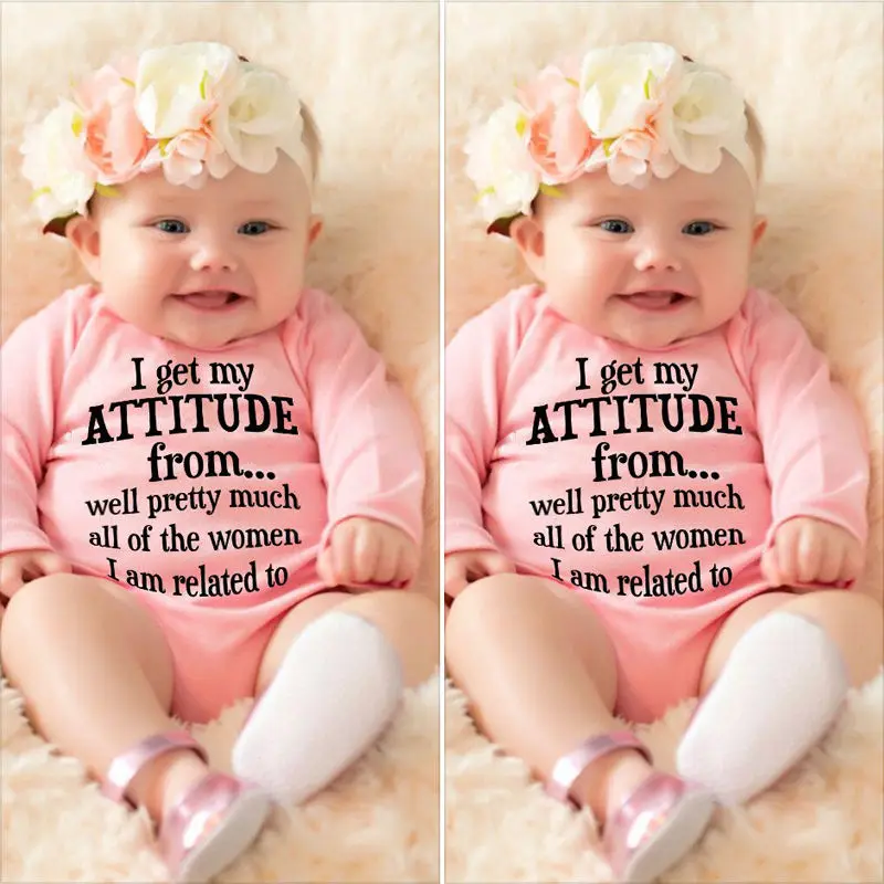 Боди с длинными рукавами и буквенным принтом для новорожденных девочек от 0 до 18