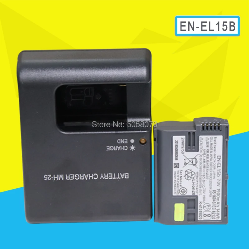 1 шт. EN-EL15b ENEL15b RU EL15b Камера Батарея для Nikon Z6 Z7 беззеркальных D850 D810 D750 D610 D7500 с MH-25A зарядное устройство