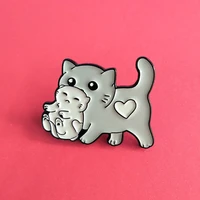 warm cats brooch lovely cat badges for backpack enamel pins badges for clothes badge clothes lapel pin accessories jewelry gift