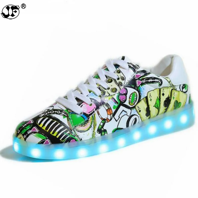 2017 Весенняя светодиодная светящаяся обувь светильник кой большого размера на