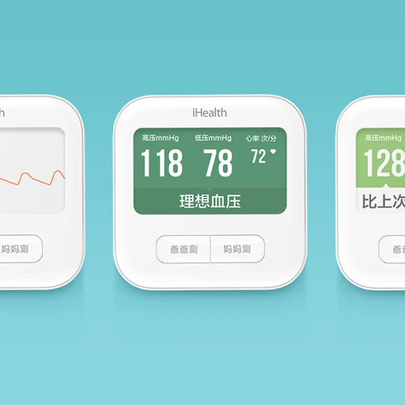 Xiaomi IHealth Bluetooth 4,0 умный монитор артериального давления на руку BPM1 4,3 дюймов wifi контроль цифровой сфигмоманометр