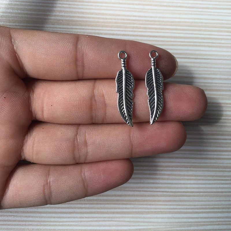 48 шт./лот 30x8 мм подвеска в виде листьев для изготовления ювелирных изделий