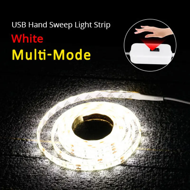 Multi-mode white Ручной датчик развертки 5 В USB Светодиодная лента светильник RGB Диодная лента умный переключатель Светодиодная лента для шкафа ТВ ПОДСВЕТКА кухня украшение дома - Испускаемый цвет: Multi-mode white
