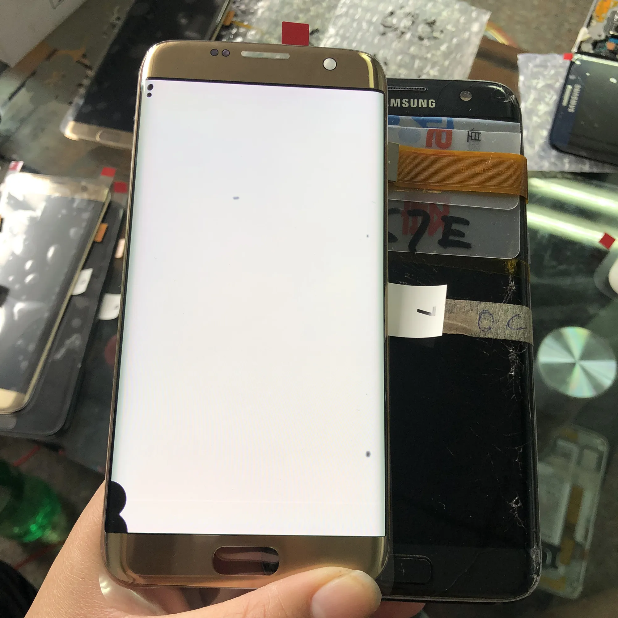 С линейным или точечным оригинальным Amoled ЖК-дисплеем для samsung galaxy S7 edge G935 G935F G935FD