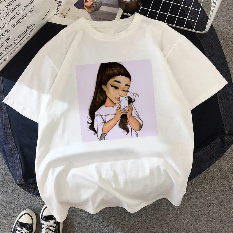 

2021 Summer Women's White Tshirt Harajuku Beauty Girls Printed T Shirt Vogue Girl BM Style Clothing Leisure Female T-shirt Tops