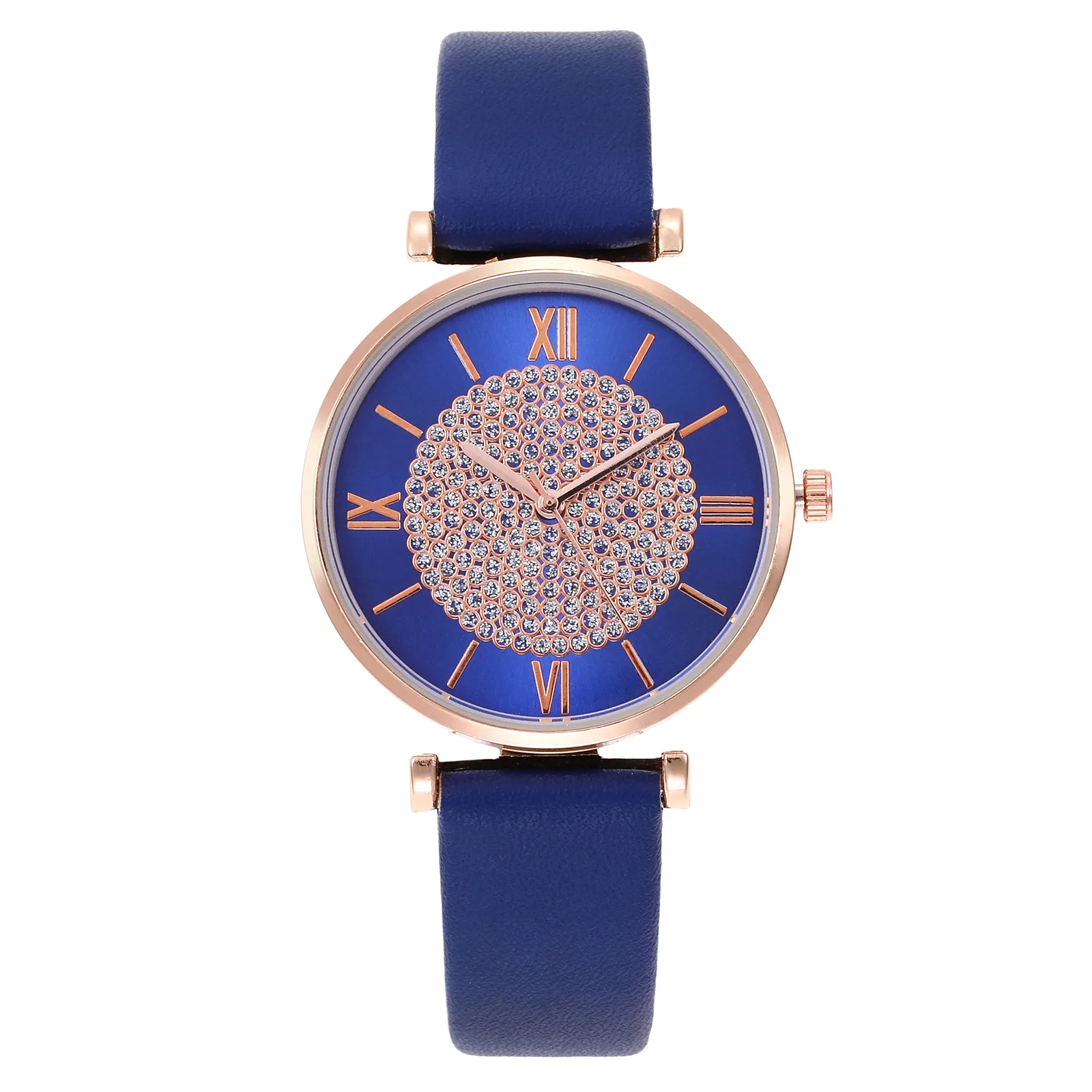 

Top Brand Women Waterproof Watches Ladies Leather Strap Rhinestone Quartz Wrist Watch Luxury Fashion High Quality Business Watch