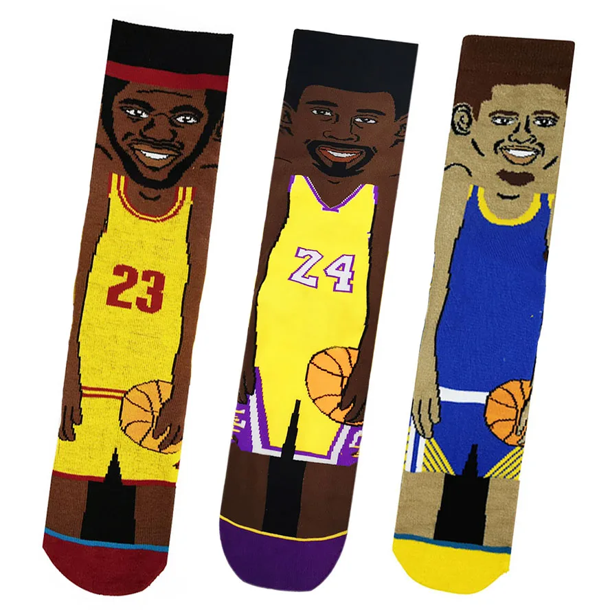

LBJSTARCE Basketball Socks Men Combed Cotton Socks Hip Hop Skateboard Streetwear Sokken