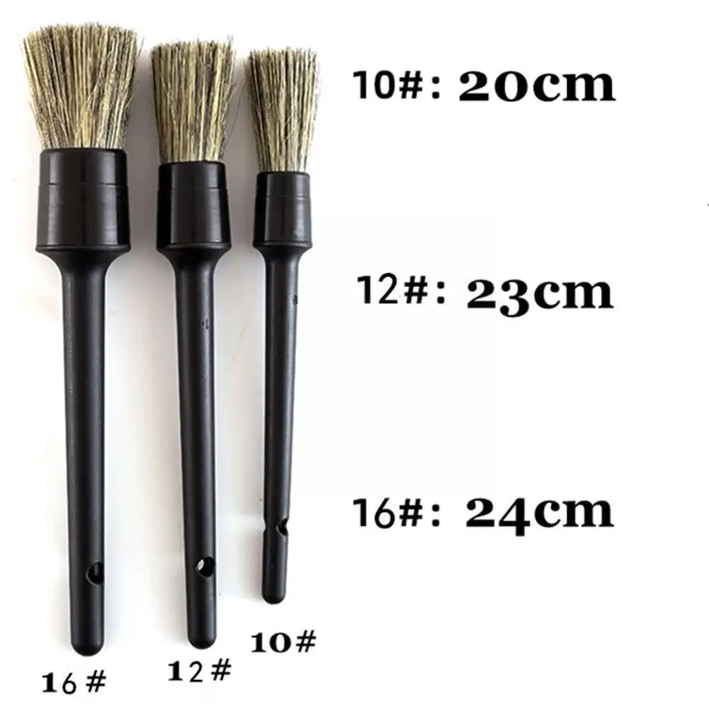 

Car Exterior Interior Detail Brush 3pcs Boar Hair Bristle Brushes For Car Cleaning Auto Detail Tools Dashboard Cleaning Bru R8i2