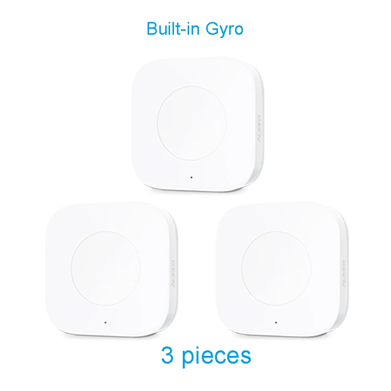 3 Gyro Version Xiaomi Aqara умный беспроводной мини-переключатель ZigBee беспроводное соединение Встроенный гироскоп работа с HomeKit MIJIA приложение умный дом Комплект - Цвет: 3 Gyro Version