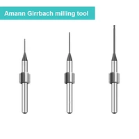 amann girrbach dental bur3pcs dlc milling tool for zirconia block diameter 0 6mm1 0mm2 5mm cad cam dental tool