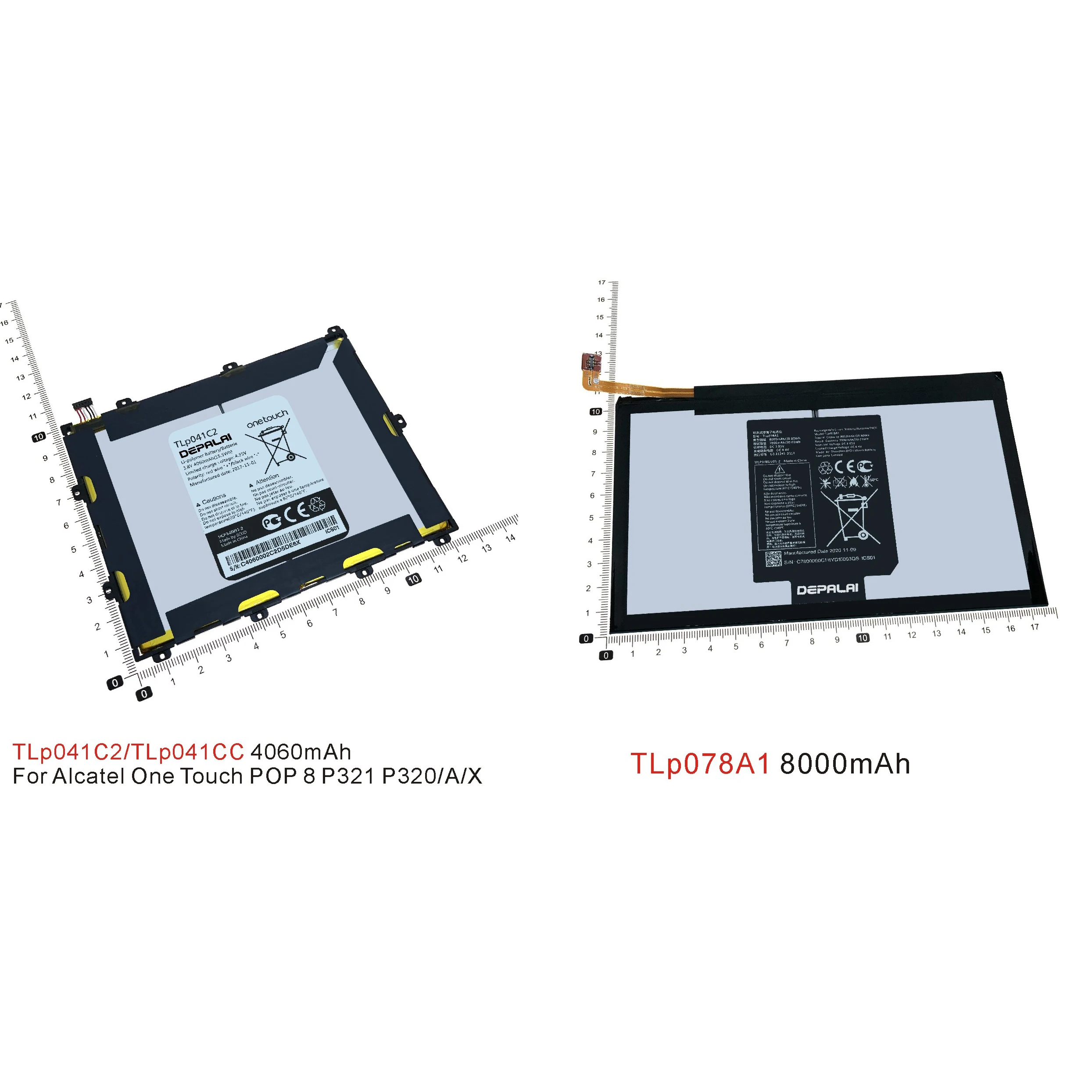 Высококачественный аккумулятор TLp041C2 TLp078A1 для планшета Alcatel One Touch POP 8 P321 P320 P320A