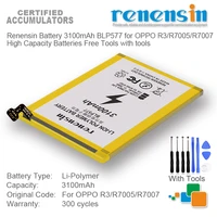 renensin battery 3100mah blp577 for oppo r3r7005r7007 high capacity batteries free tools with tools