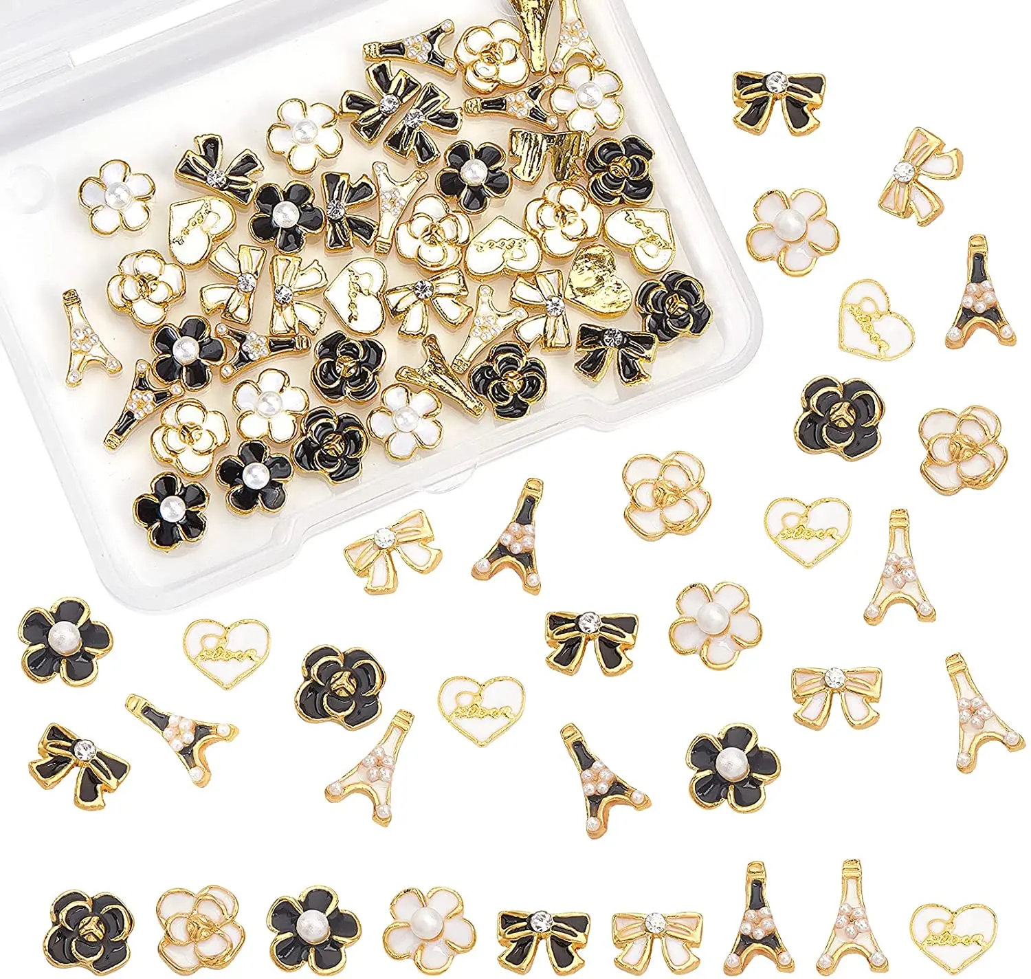 

Стразы из сплава 45 шт., украшения, стразы из 5-стильного сплава для изготовления браслетов, украшения для телефона и поделок своими руками