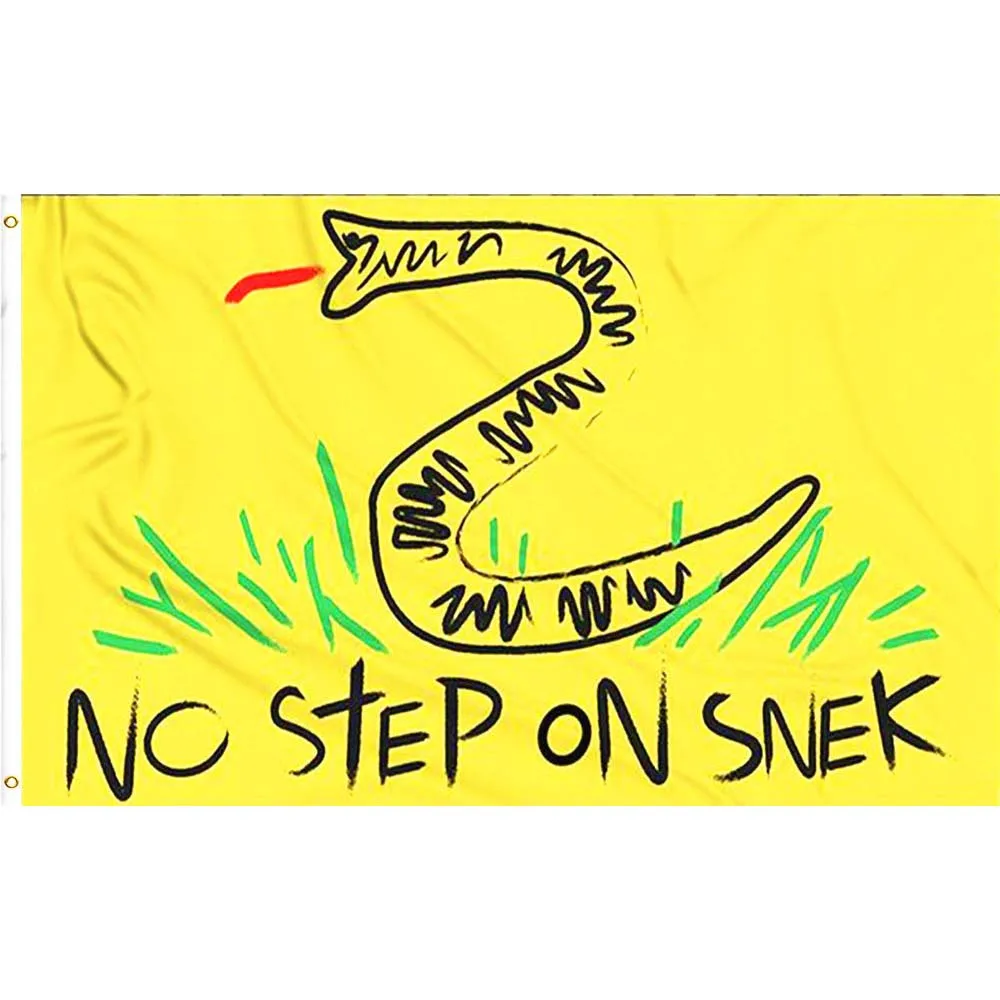 Без шагов, флаг Snek 150x90 см, 100D, полиэстер, для помещений и улицы
