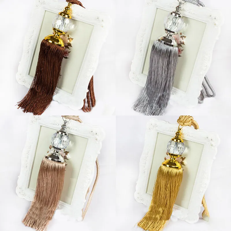 

2pcs Crystal Curtain Buckle Window Creative Scene Layout Practical Curtain Buckle Practical Fashion Classic Rhinestone Buckle