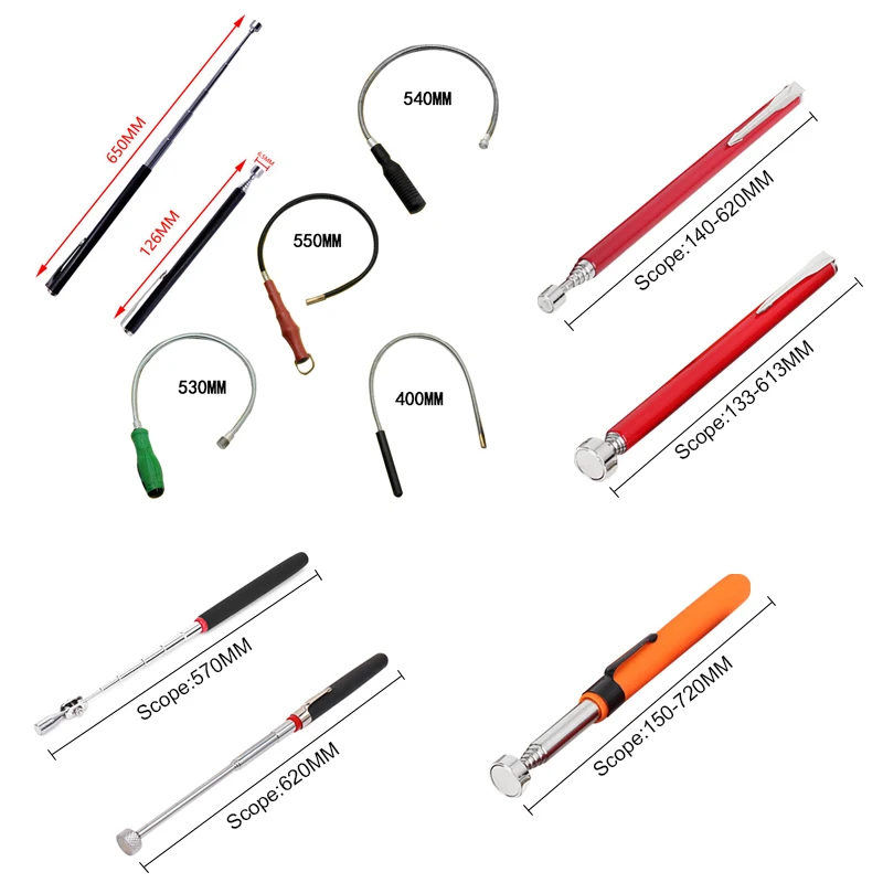

Portable Adjustable Magnetic Pick-Up Tools Magnet Pen Handy Tool Grip Extendable Pickup Rod Stick Handy Tool Picking Up Nut Bolt