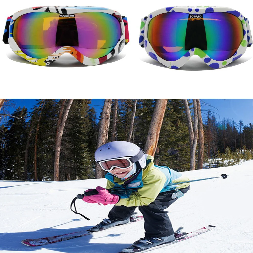 

Anti-fog UV Snow Winter Outdoor Snowboard Ski Goggle Colorful Glasses