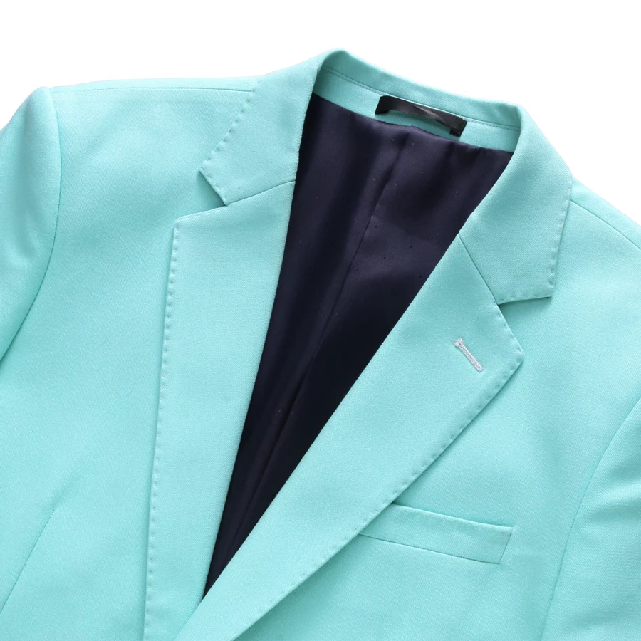 Plyesxale Мужской Блейзер Новое поступление 2019 Slim Fit Бирюзовый блейзеры для мужчин