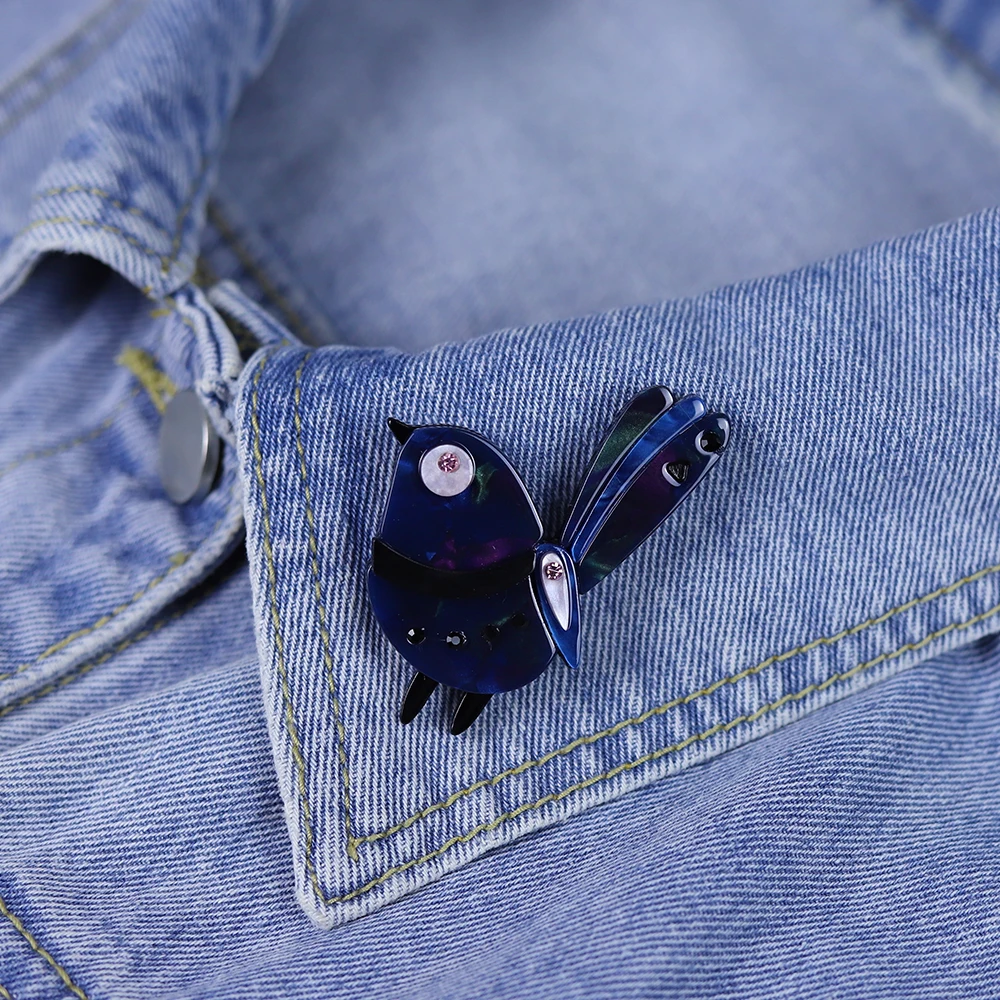 Детская/женская брошь в форме птицы из натурального акрила | Украшения и