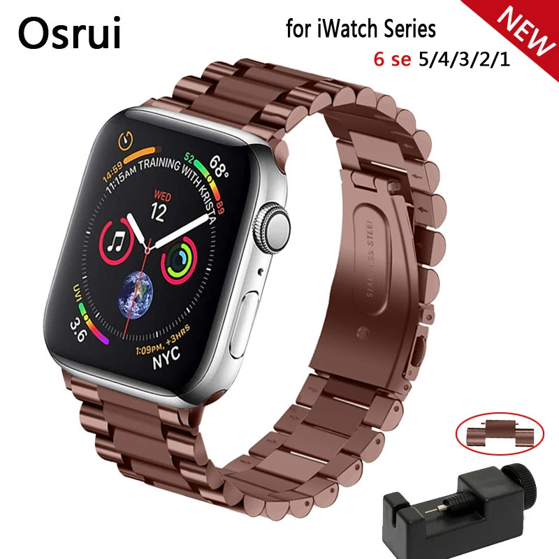 Stainless Steel Strap For Apple Watch Band 42mm 38mm 40MM 44MM 45 mm 41mm Metal Bracelet Accessories iWatch Series 4 5 6 SE 7