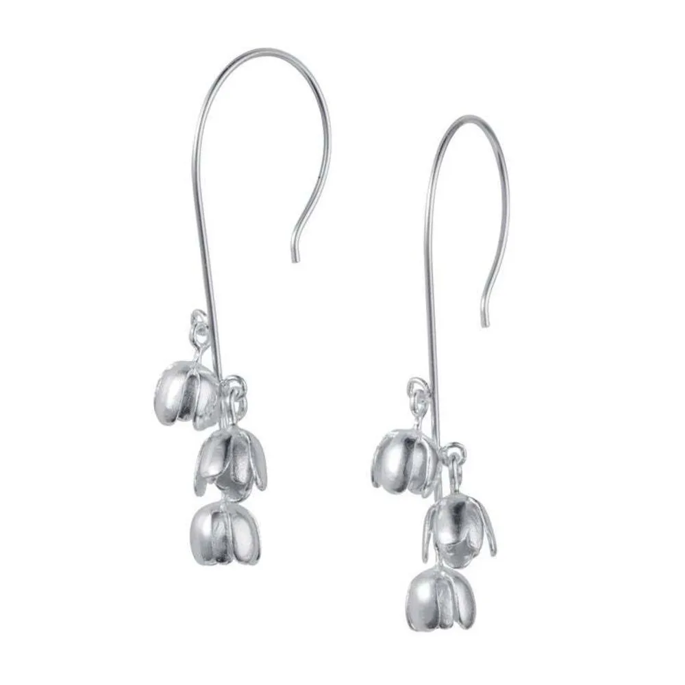

New vintage silver color Hyacinth flowers eardrop For Women Party Wedding Fashion Jewellery Gift