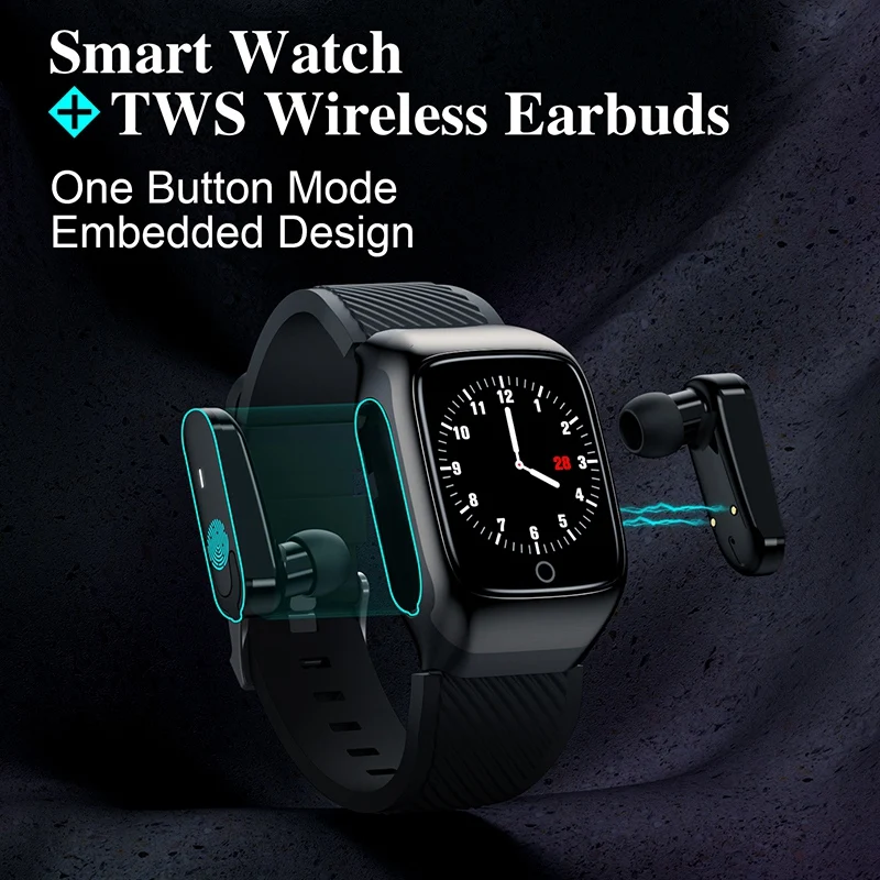 S300 Смарт-часы монитор сердечного ритма Bluetooth наушники фитнес-трекер кровяное