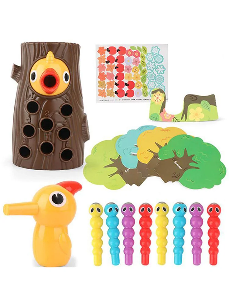 

Montessori Stem Educational Toys For Children Wooden Toys Woodpecker Catching Bugs New Year Gift For Children Nearby