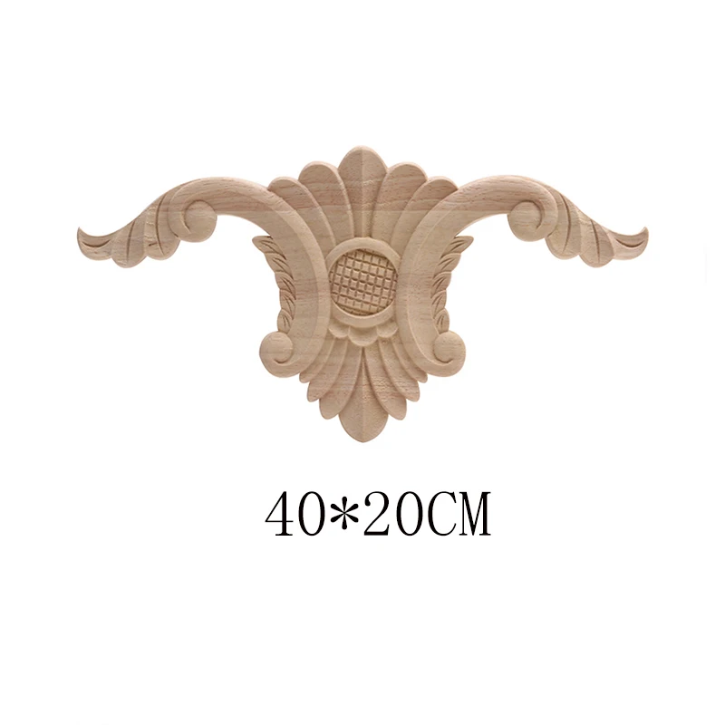 Wood Carving Long Applique Wholesale Door Cabinet Decoration Flower European Home Patch Onlay | Дом и сад