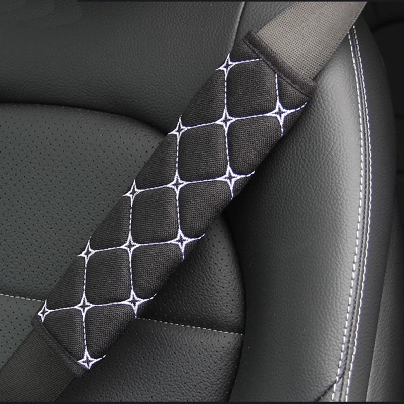 

Car Seat Belt Cover Embroidered Breathable Cushion Protector Safety Belts Universal Auto Seat Belt Covers Shoulder Protection