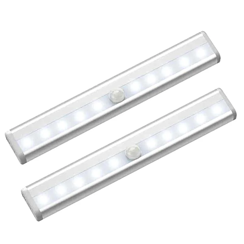 Светодиодный движения Сенсор ночные светильники для под шкаф Кухня полка