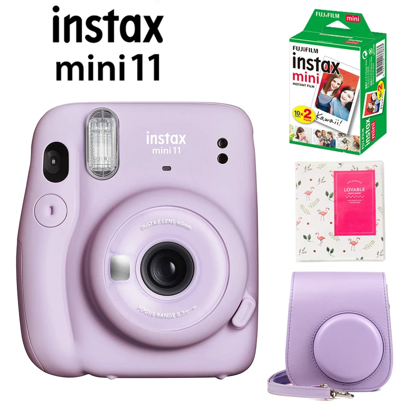 Моментальная Камера Fujifilm Instax Mini 11 розовая/синяя/серая/белая/фиолетовая + 20 белая