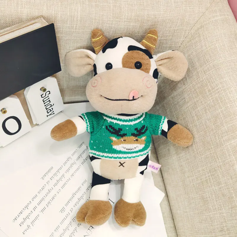 2020 New Cute Animal Cartoon Cows Stuffed Plush Toy Kawaii Cattle Comfortable Soft Children Birthday Present Christmas Gift | Игрушки и