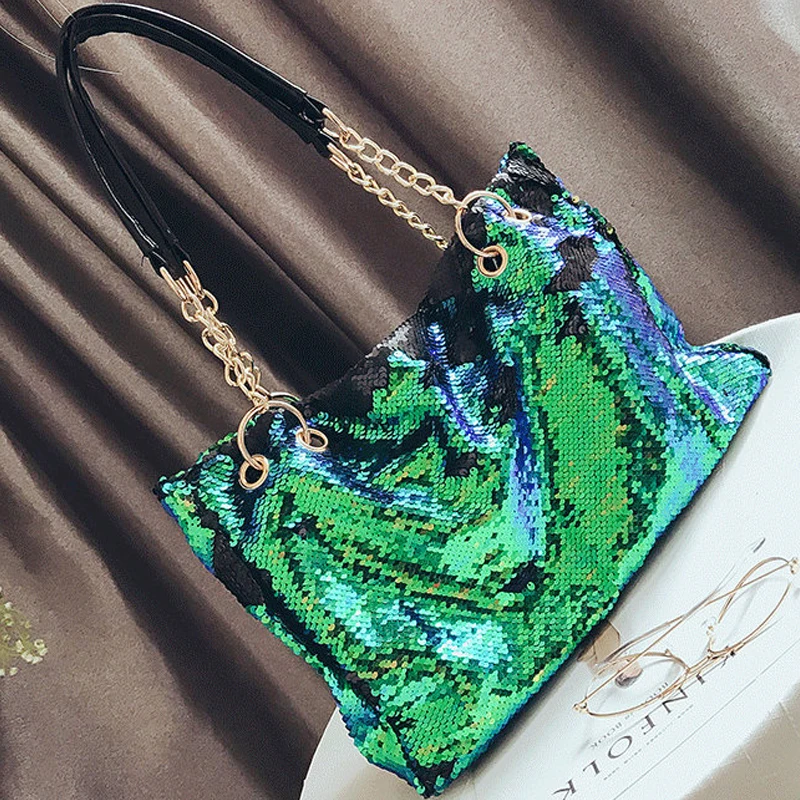 Brand Designer Tote Shoulder crossbody Bag Women Large Multifunction Sequin Bling Handbags Big Casual shopping Bags 896 | Багаж и сумки