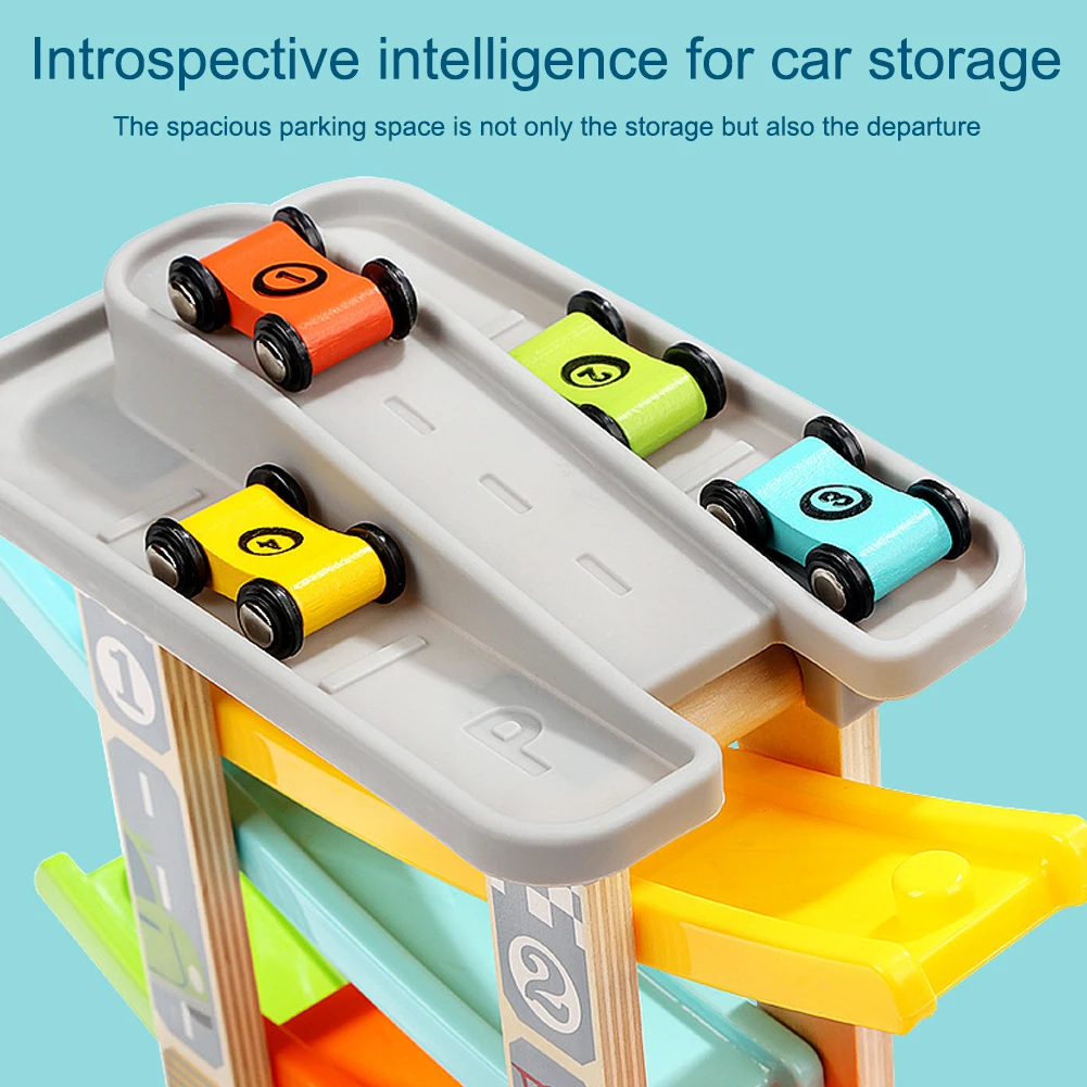 

Baby Hand Eye Coordination For Toddler Car Track Wooden Race Ramp Toy Intelligence Development Motor Skill Early Educational