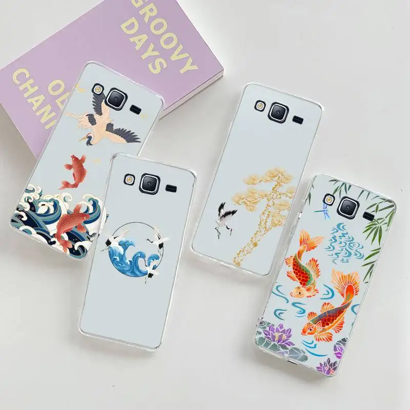 

0 Crane Koi Design Pattern Phone Case Transparent For Samsung Galaxy A S 8 9 10 12 20 21 40 50 52 51 70 71 2019 fe 5g ultra plus