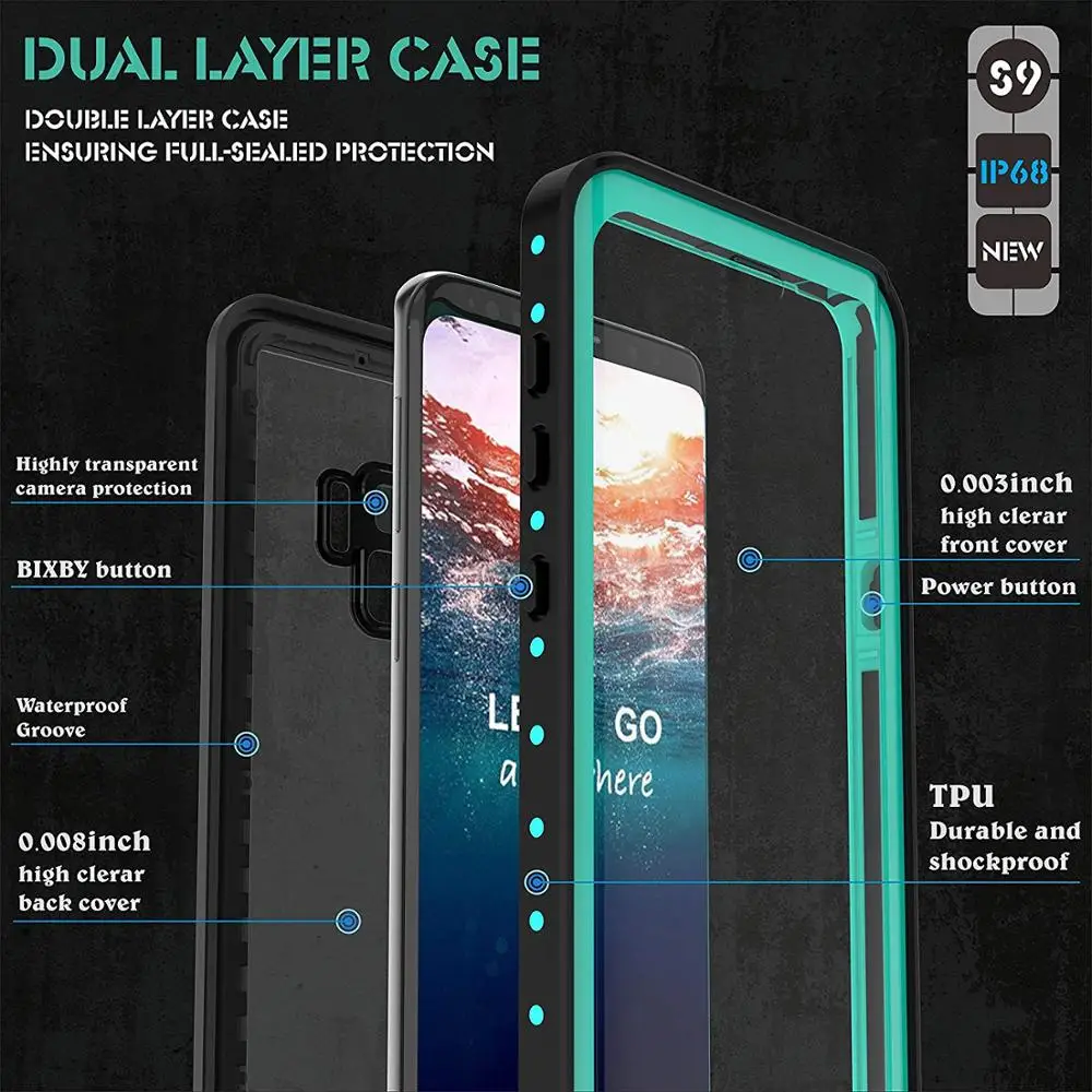 Полный защитный чехол для телефона samsung Galaxy S9 усиленный ударопрочный корпус