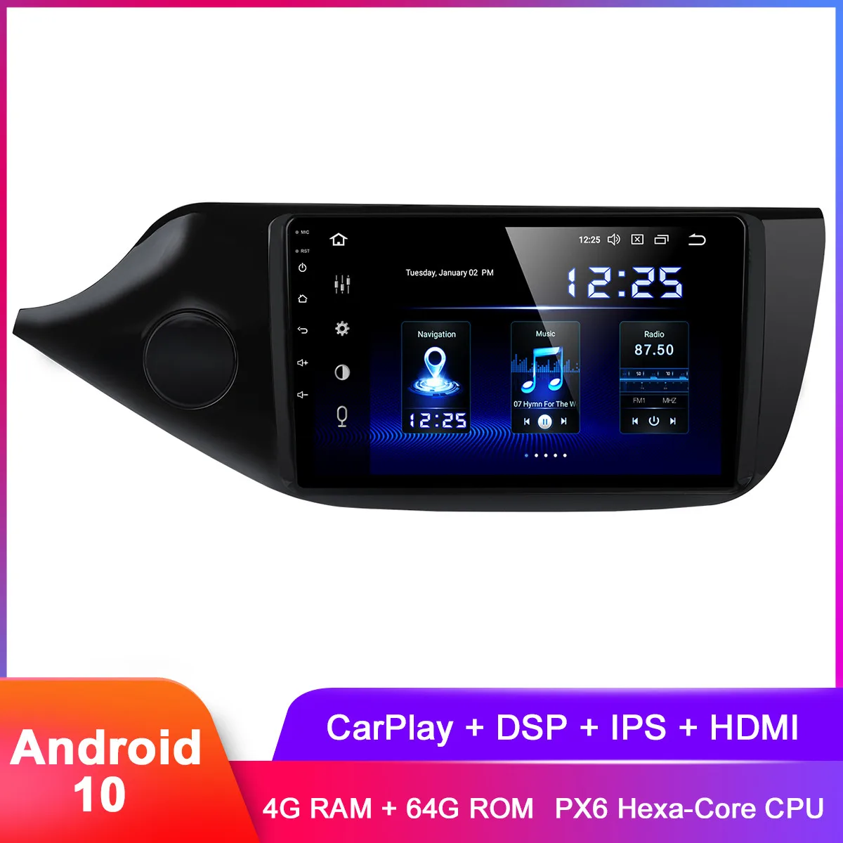 Автомобильный стерео-плеер 9 дюймов IPS-дисплей Android 10 GPS для Kia Ceed 2013 2014 2016 2015 2017 Carplay