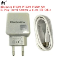avy for original blackview bv6000 bv10000 bv5800 a20 eu plug travel charger connector a60 pro micro usb cable