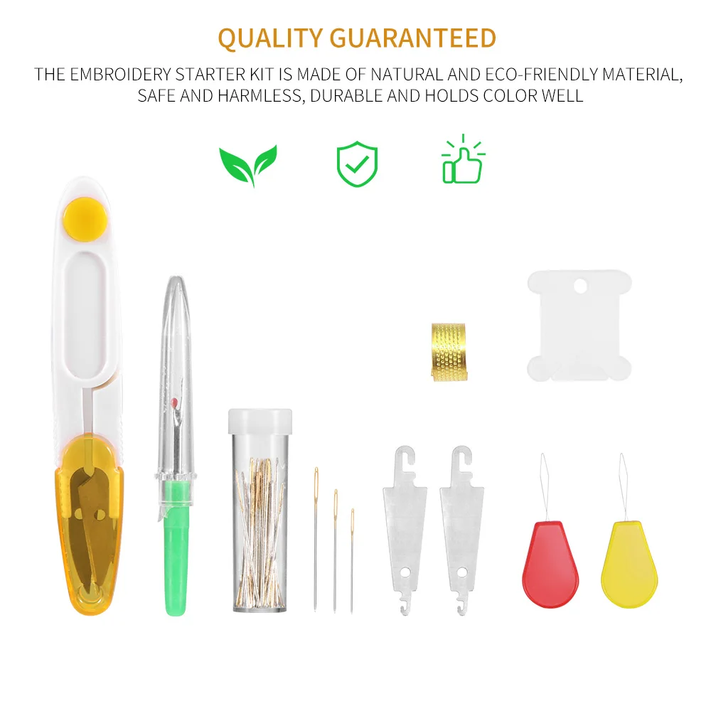 Стартовый Набор для вышивки волшебная ручка игла перфорации кольца нитки набор