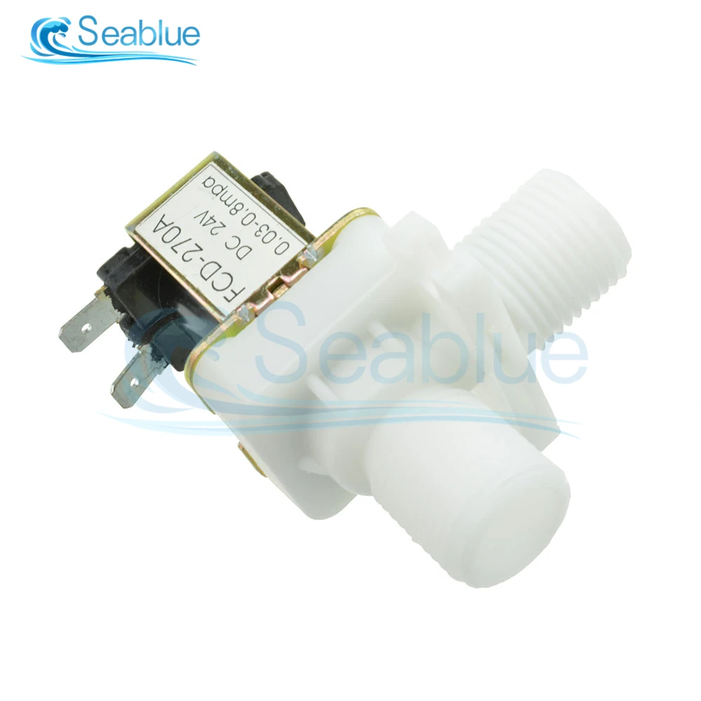 DC 12V 24V AC 220V 1/2 &quotпластиковый Соленоидный клапан переключатель нормально закрытый