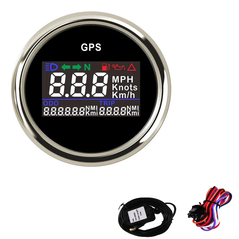 Цифровой GPS-датчик скорости 52 мм 0-999 узлов км/ч с GPS-антенной | Автомобили и
